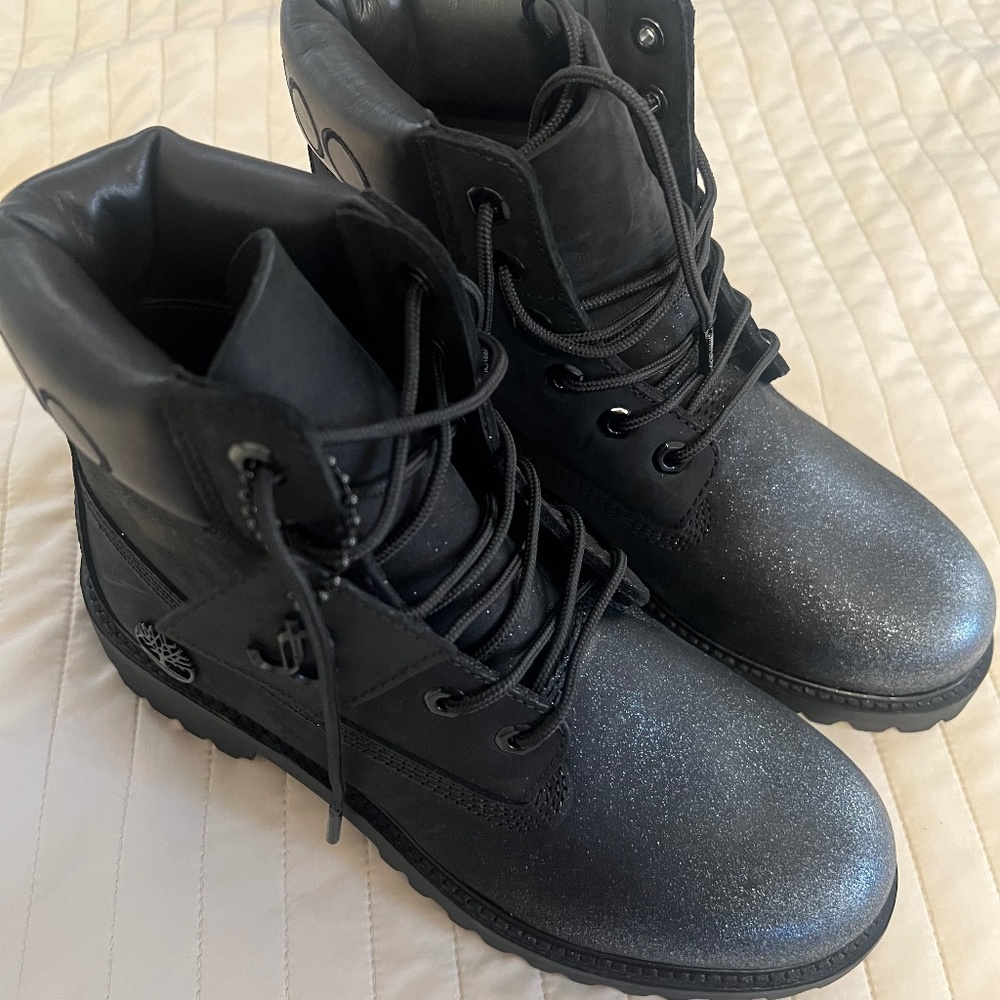 Jimmy Choo x TIMBERLAND Nubuck Glitter Boots